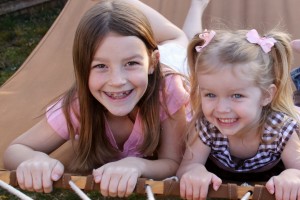 Toots (aka: my 8-year-old niece Lainey) and Cha Cha (aka: my almost-3-year-old niece Caroline) April 2012 in Glens Falls, NY