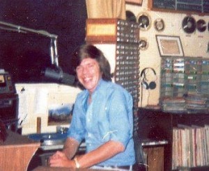 Dave Covey on the air at WWSC (217 Dix Ave in Glens Falls, NY). c1978